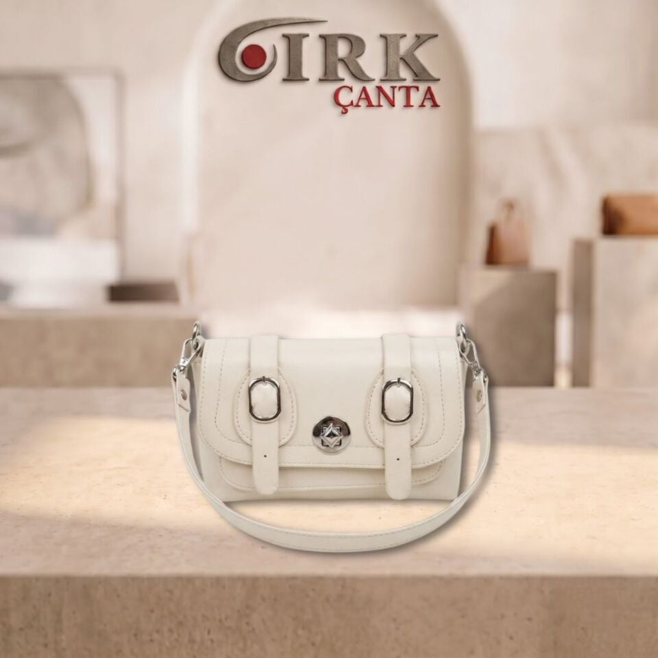 ÇİFT TOKA DETAYLI KAPAKLI ÇAPRAZ VE OMUZ ÇANTASI