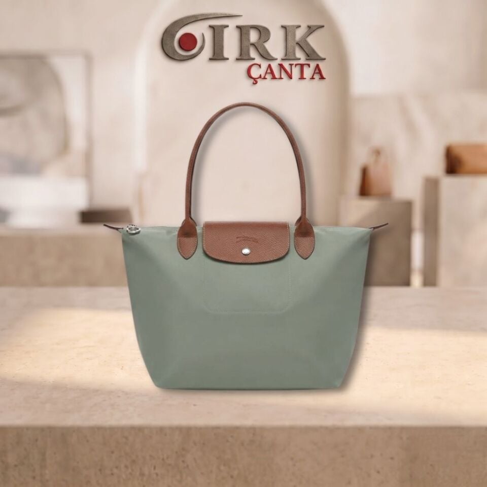 KAPAKLI VE DERİ SAP DETAYLI KLASİK OMUZ ÇANTASI