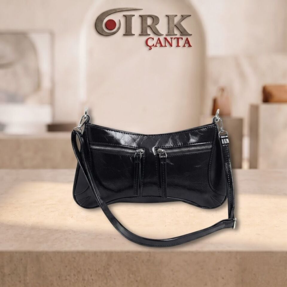 ÇİFT FERMUARLI CEPLİ BAGET ÇAPRAZ VE OMUZ ÇANTASI