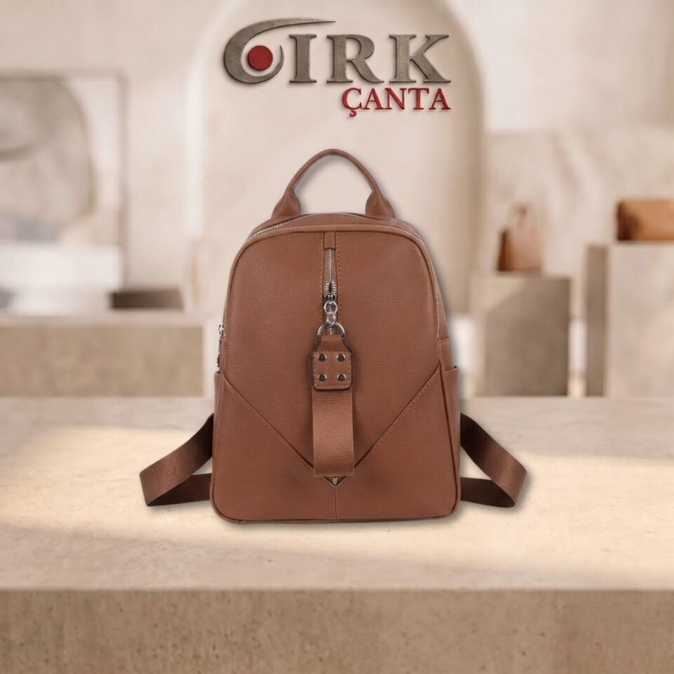 KLASİK KUŞ GÖZÜ DETAYLI SIRT ÇANTASI