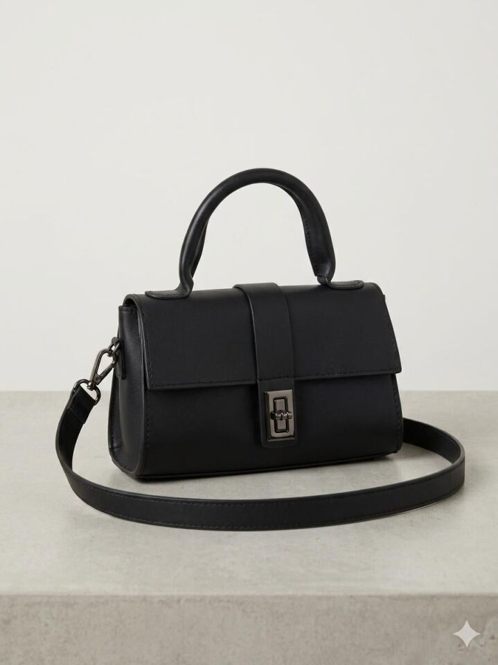 DM DİKDÖRTGEN TOKA YARIM KAPAK MİNİ ÇANTA