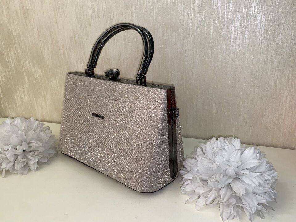 Işıltılı Orta Boy Abiye Gece Çantası - Şık Kadın Davet El Çantası