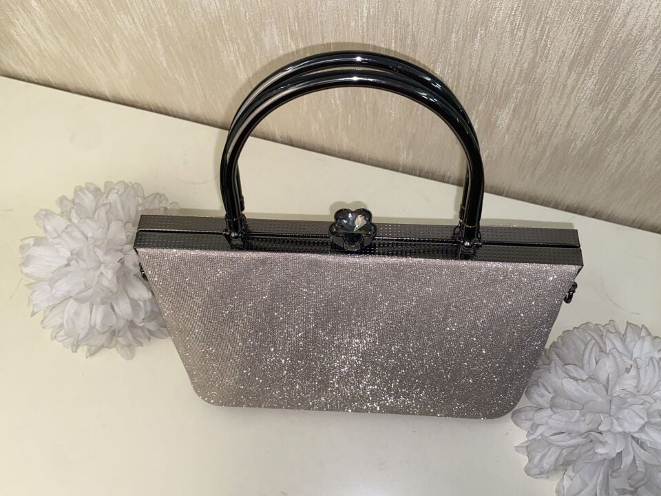 Işıltılı Orta Boy Abiye Gece Çantası - Şık Kadın Davet El Çantası