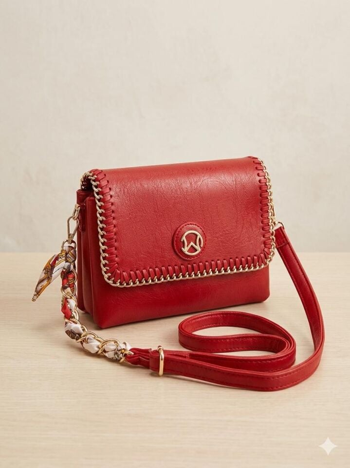 MSB KAPAK KENAR ZİNCİR DETAY ÇOK GÖZ KALİTE ÇANTA