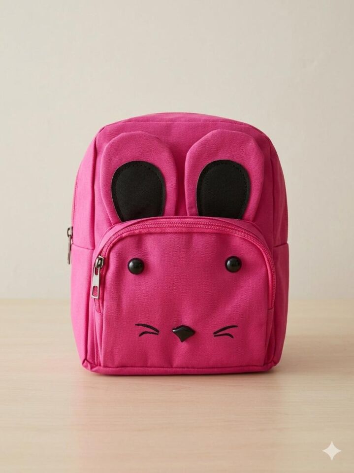 CRNÇ TAVŞAN DETAYLI ÇOCUK SIRT ÇANTA