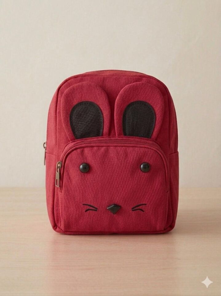 CRNÇ TAVŞAN DETAYLI ÇOCUK SIRT ÇANTA